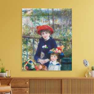 Cottagecore Renoir Systrar Trädgård Landskap Canvastryck