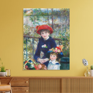 Cottagecore Renoir Systrar Trädgårdslandskap Canvastryck