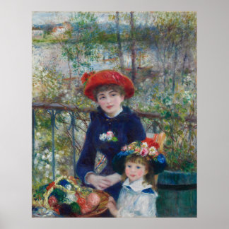 Cottagecore Renoir Systrar Trädgårdslandskap Poster