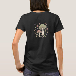 Cottagecore Svamp Botanisk Grafik T Shirt