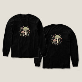 Cottagecore Svamp Botanisk Grafik T Shirt