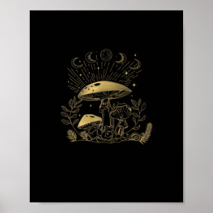 Cottagecore Svamp Fungi Goblincore Estetik Poster