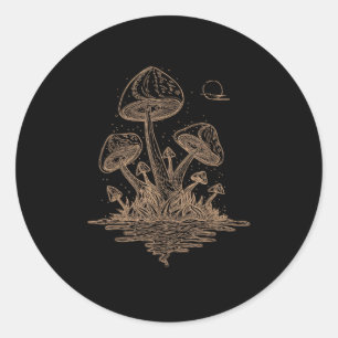 Cottagecore Svamp Fungi Goblincore Estetik Runt Klistermärke