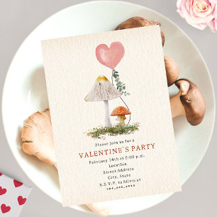 Cottagecore Svamp Valentinesfest Inbjudningar