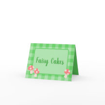 Cottagecore-svampar på Gingham Check Foltyt