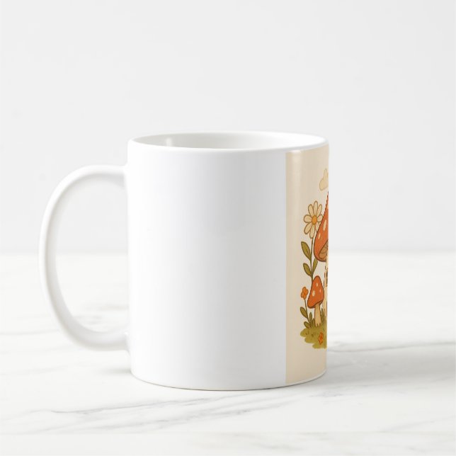 Cottagecore svampmugg kaffemugg (Vänster)