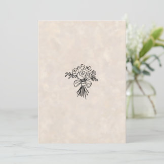 Cottagecore Tacksamhetskort | Bouquet med rosor i  Tack Kort