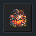Cottagecore Toad Witch Hat Pumpkin Mushroom Fall H Magnet<br><div class="desc">Cottagecore Toad Witch Hat Pumpkin Mushroom Fall Halloween</div>
