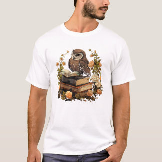 Cottagecore Uggla Reading T Shirt