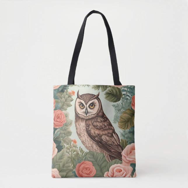 Cottagecore Uggla Tygkasse (Framsida)