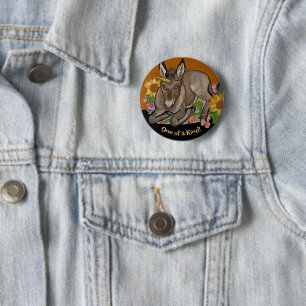 Cottagecore Unicorn Donkey One of a Kind Button Knapp