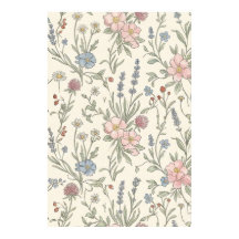 Cottagecore Vintage Vildblommönster Anteckningsbok