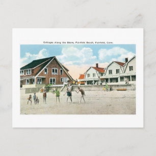 Cottages längs Shore, Fairfield, Conneticut Vykort