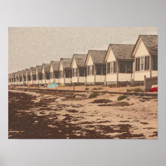 Cottages on the Beach Poster (Framsidan)