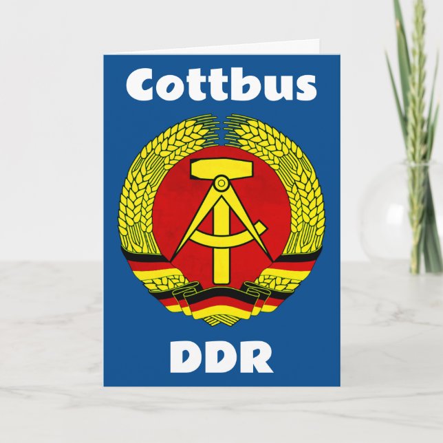 Cottbus DDR - Deutsche Demokratische Republik Tack Kort (Framsida)