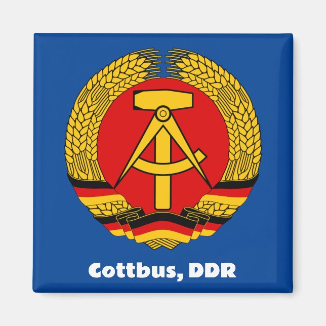 Cottbus, Öster Tyskland (DDR, GDR) Ossi Magnet (Framsidan)