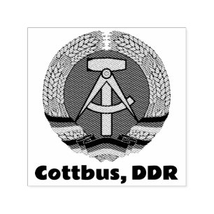 Cottbus, Öster Tyskland (DDR, GDR) Ossi Självfärgande Stämpel