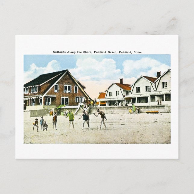 Cotters längs Shore, Fairfield, Connecticut Helg Vykort (Framsida)