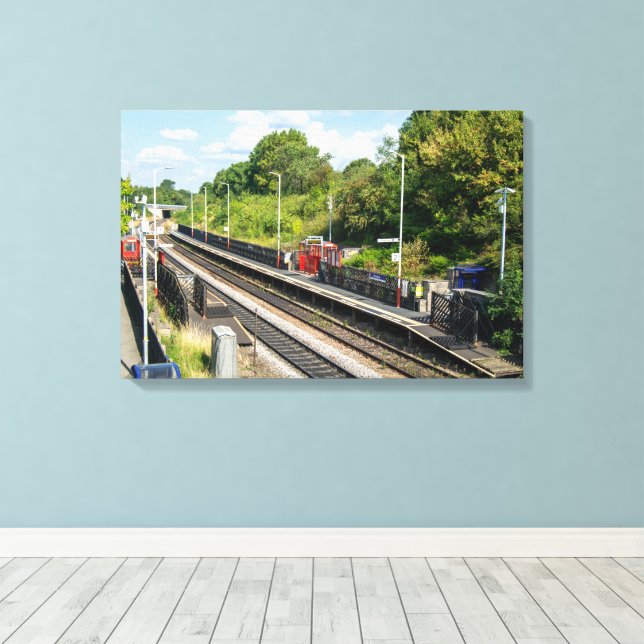 Cottingley järnvägsstation, Leeds Canvastryck (Insitu (trägolv))