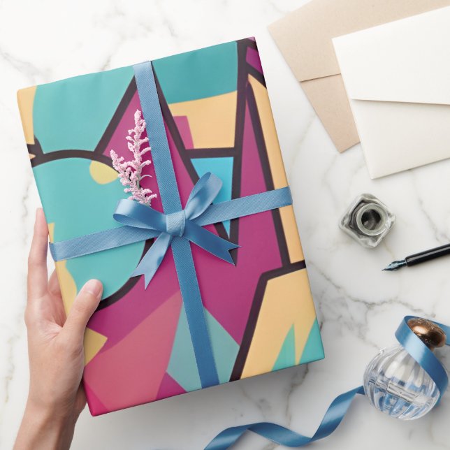 Cotton Candy Abstrakt Art Presentpapper (Gifting)