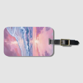 Cotton Candy Beach | Pink Ocean Waves Painting Bagagebricka