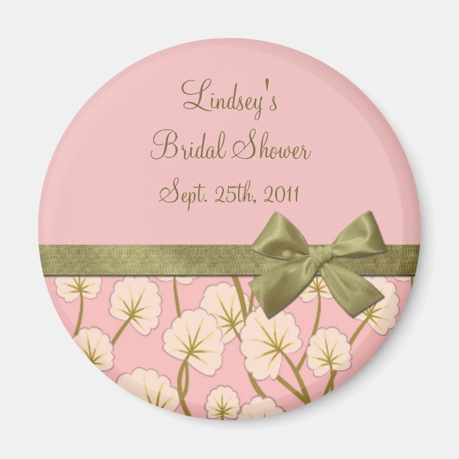 Cotton Candy Bouquet Shower Favor Keepsaké Magnet (Framsidan)