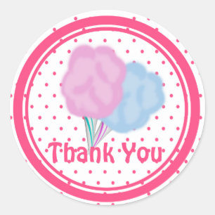 Cotton Candy Dots Runt Klistermärke