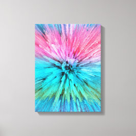 Cotton Candy Energy Burst Fractal Art Canvastryck