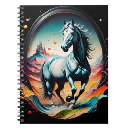"Cotton Candy Horse" Art Spiral Notebook Anteckningsbok