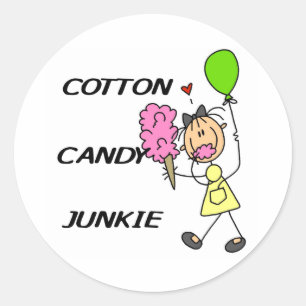 Cotton Candy Junkie Runt Klistermärke