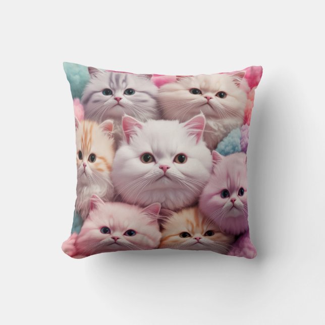 Cotton Candy Kittens Kudde (Framsida)