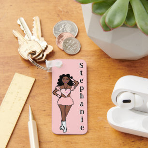 Cotton Candy Majorette /Dancer Keychain Nyckelring