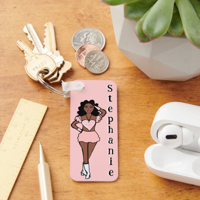 Cotton Candy Majorette /Dancer Keychain Nyckelring (Skrivbord)