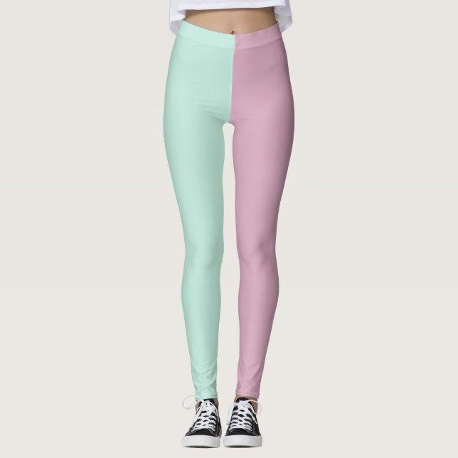 Cotton Candy Pastel Goth Kawaii Leggings (Framsida)