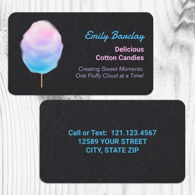 Cotton Candy Premium Visitkort (Cotton Candy Premium Business Cards)