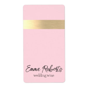 Cotton Candy Rosa Gold Foil Rustic Faux Fraktsedel