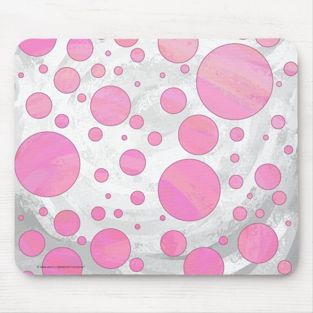 Cotton Candy Rosa Polka Dot Musmatta (Framsidan)