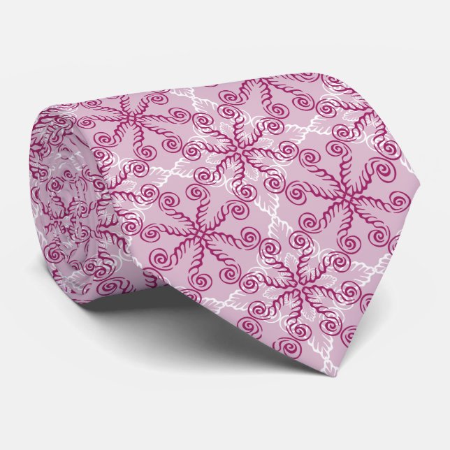Cotton Candy Rosa Swirl Neck Tie Slips (Rullad)