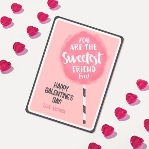 Cotton Candy Sweet Friend Galentines Alla hjärtans Julkort