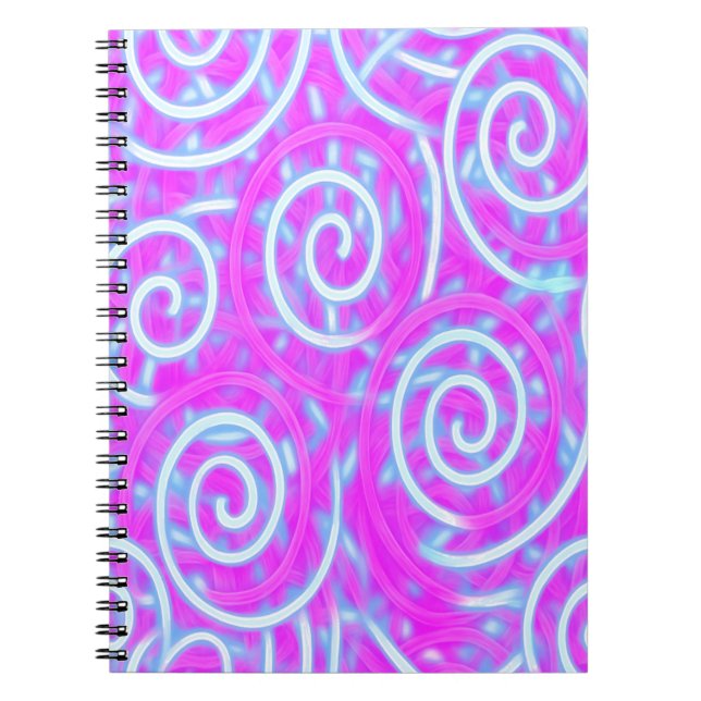 Cotton Candy Swirl Notebook – Pastel Aesthetic  Anteckningsbok (Framsidan)