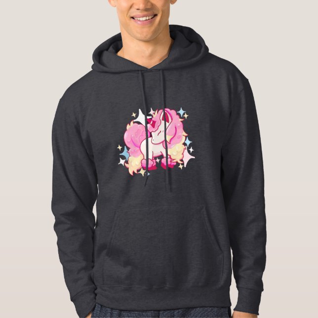 Cotton Candy Unicorn Hoodie (Framsida)