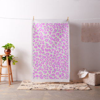 Cotton Fabric Rosa Leopard Tyg