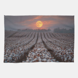 Cotton Field Harvest Moon - Farmhouse Decor Kökshandduk
