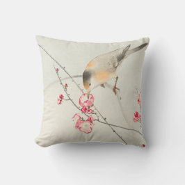 COTTON PILLOW PERSONLIG INITIAL JAPANESE BIRD KUDDE