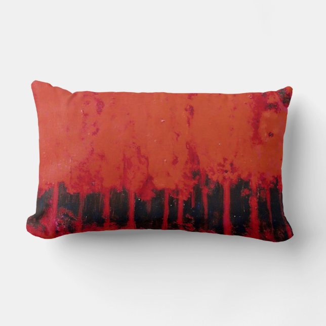 COTTON PILLOW ’RED TRÄD’ LUMBARKUDDE (Framsida)