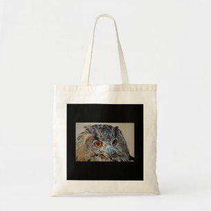 COTTON TOTE BAG MED UGGLA TYGKASSE