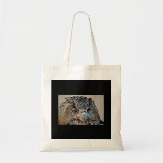 COTTON TOTE BAG MED UGGLA TYGKASSE