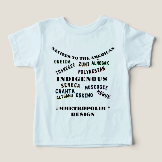 COTTON - UNISEX 2-5T *NATIVE AMERICANS NAMN T SHIRT (Design Framsida)