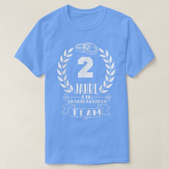 Cotton Wedding 2nd Wedding Anniversary Marriage Si T Shirt (Design framsida)
