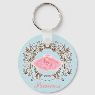 CottonCandy Färg Rosa tutu Blue Princess Keychain Nyckelring
